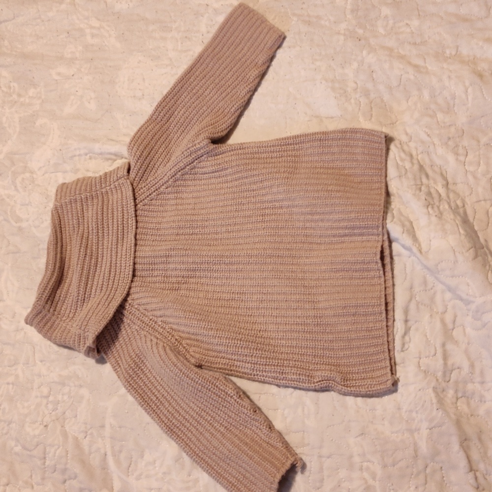 Blush Beige Pink Knit Turtleneck Sweater - Old Navy- 24 months